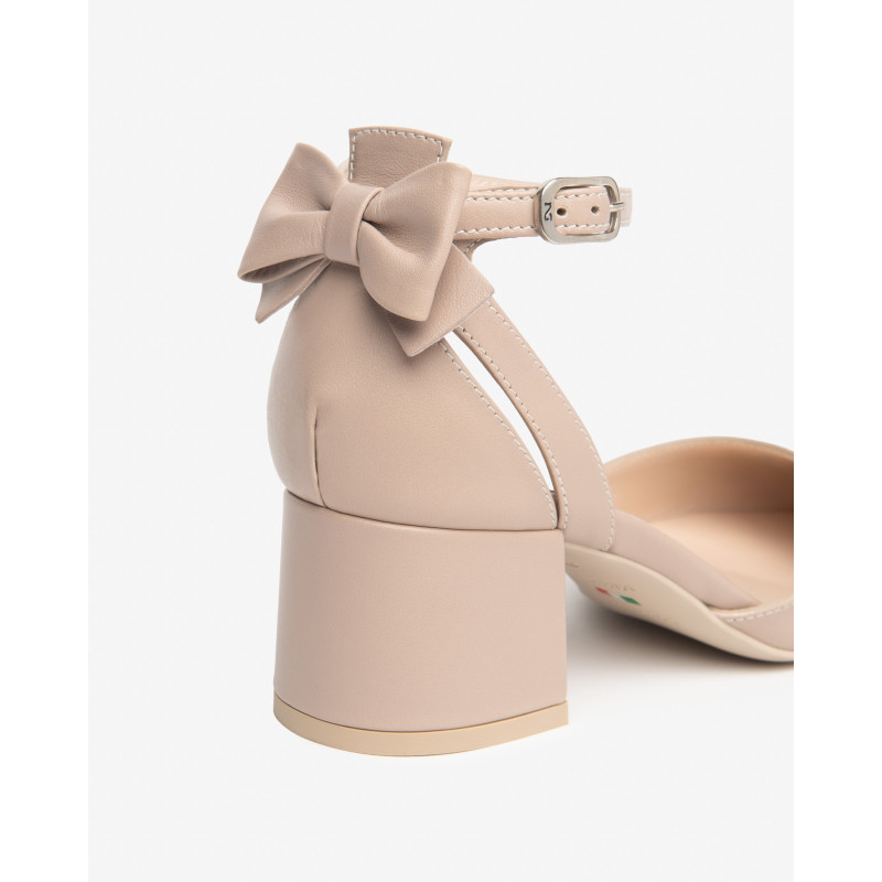 Nero Giardini décolleté in pelle col. femme con fiocco E612350D677