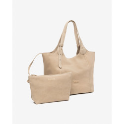 Nero Giardini borsa donna a tracolla in pelle scamosciata nudo E644145D421