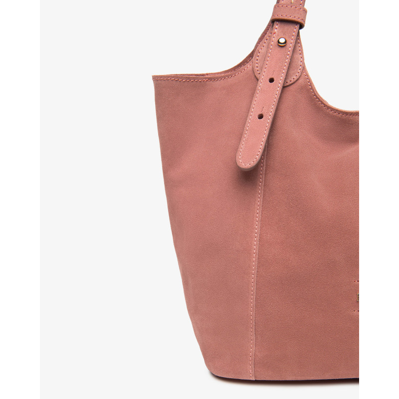 Nero Giardini borsa donna a tracolla in pelle scamosciata rosa E644145D671