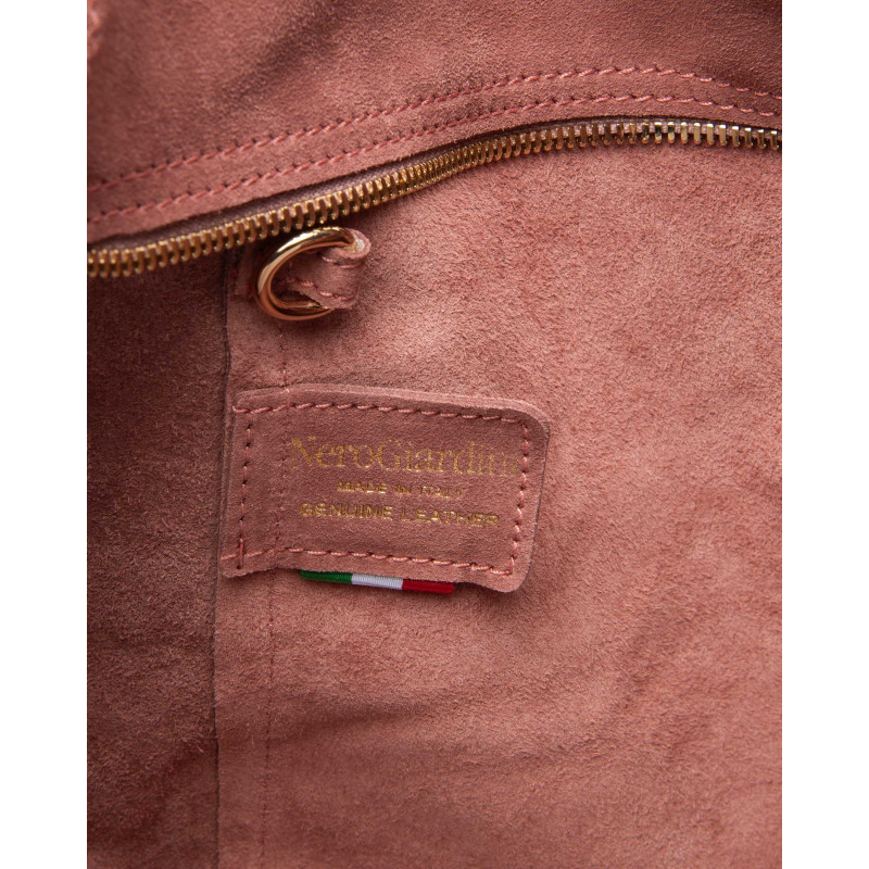 Nero Giardini borsa donna a tracolla in pelle scamosciata rosa E644145D671