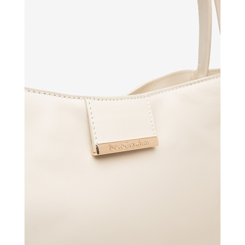 Nero Giardini borsa da donna a tracolla in pelle col. panna E644151D704