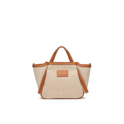 Nero Giardini borsa tote da donna in canvas col. cuoio E644240D400