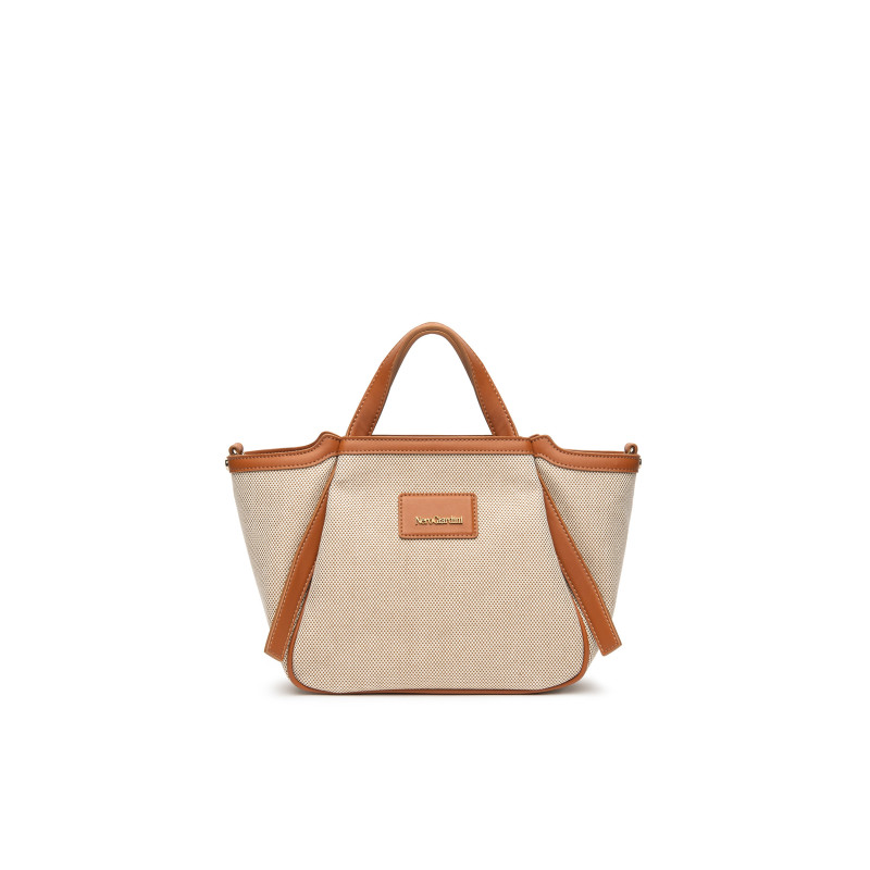 Nero Giardini borsa tote da donna in canvas col. cuoio E644240D400