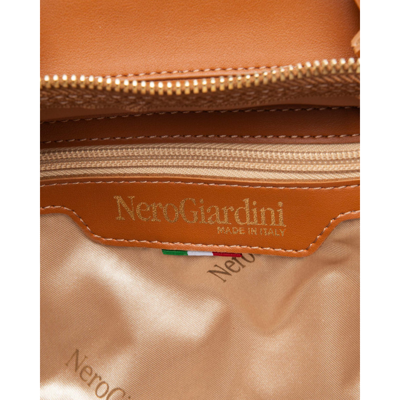 Nero Giardini borsa tote da donna in canvas col. cuoio E644240D400