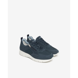 Nero Giardini sneakers uomo pelle scamosciata e tela blu E601091U207