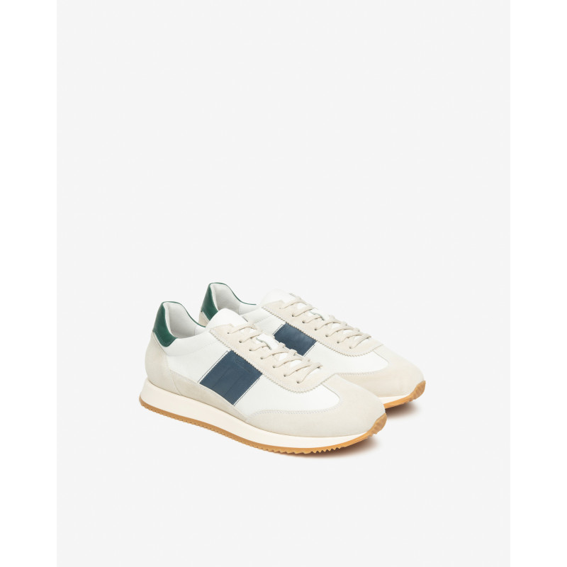 Nero Giardini sneakers uomo in pelle yougurt bianco E601112U714