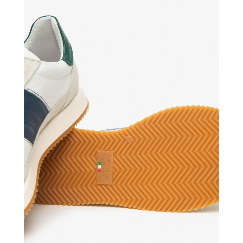 Nero Giardini sneakers uomo in pelle yougurt bianco E601112U714