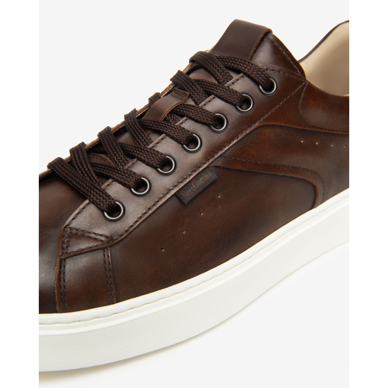Nero Giardini sneakers uomo in pelle marone E601150U412