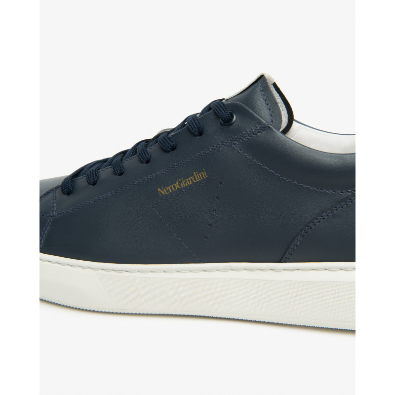 Nero Giardini sneakers uomo in pelle blu E601160U207