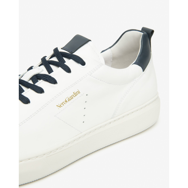 Nero Giardini sneakers uomo in pelle bianco E601160U707