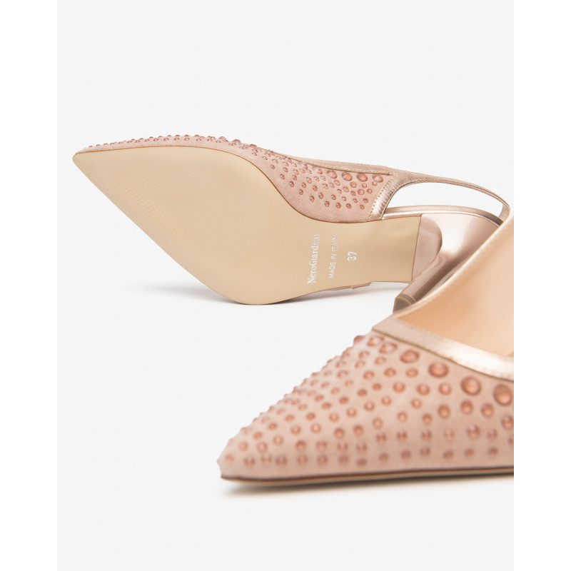 Nero Giardini slingback donna in velour col. phard E615431DE660