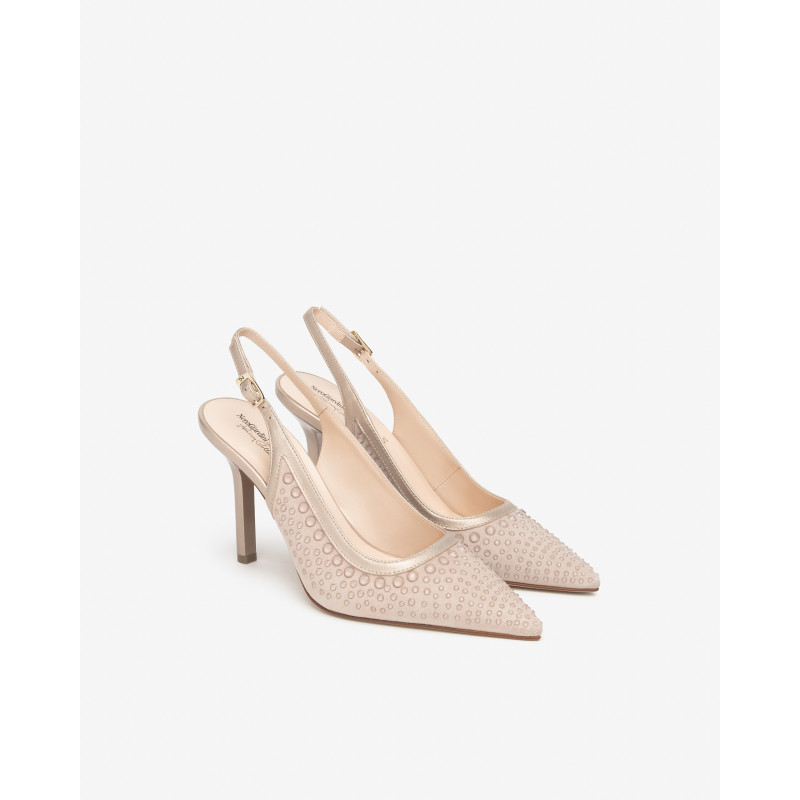 Nero Giardini slingback donna in velour col. femme E615431DE677