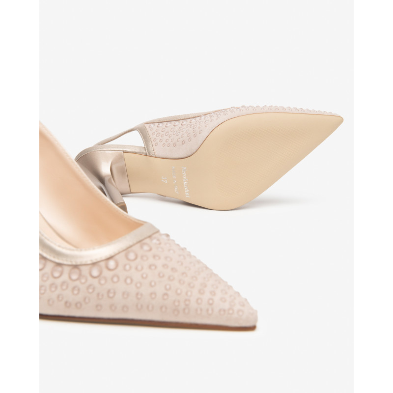 Nero Giardini slingback donna in velour col. femme E615431DE677