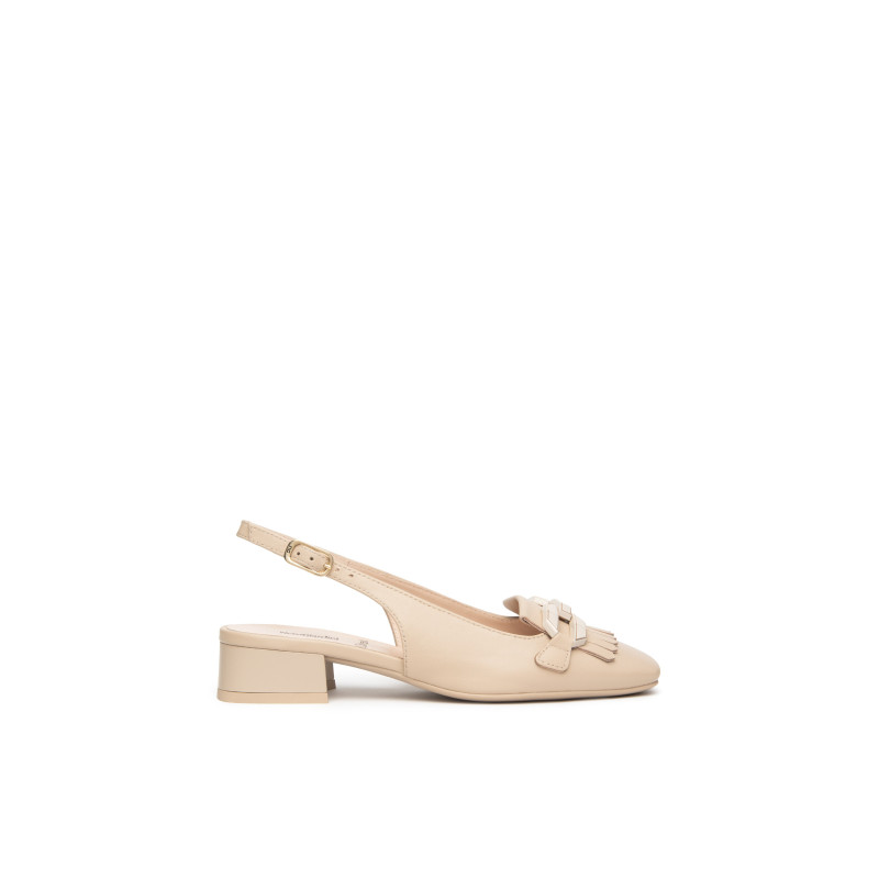 Nero Giardini slingback donna in nappa col. lino E615500D453