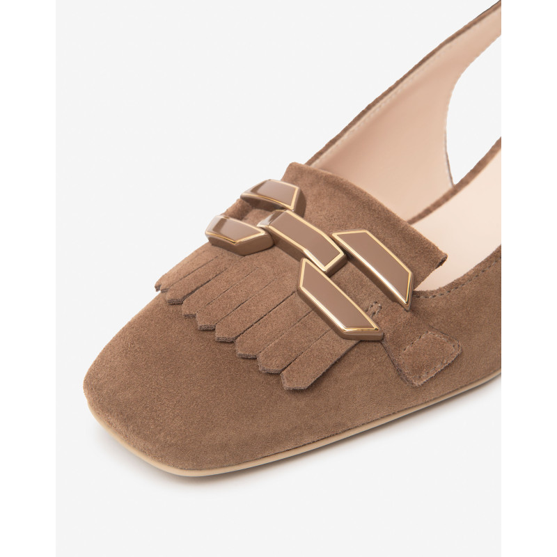 Nero Giardini slingback donna in velour col. mou E615501D442