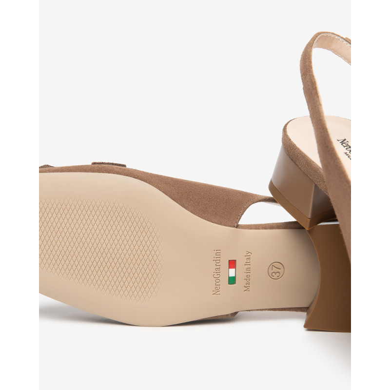 Nero Giardini slingback donna in velour col. mou E615501D442