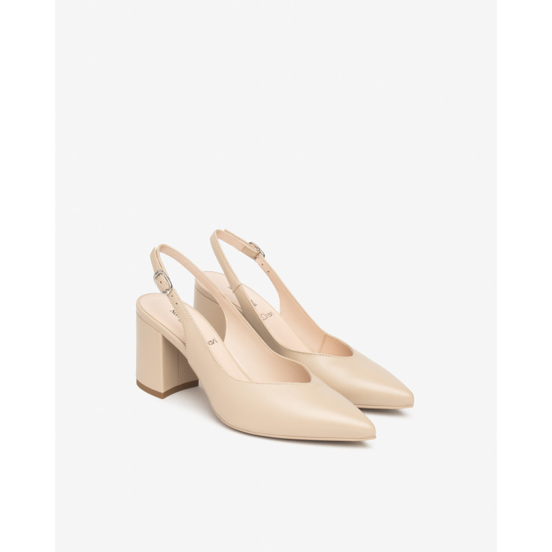 Nero Giardini slingback in nappa col. lino E615520D453