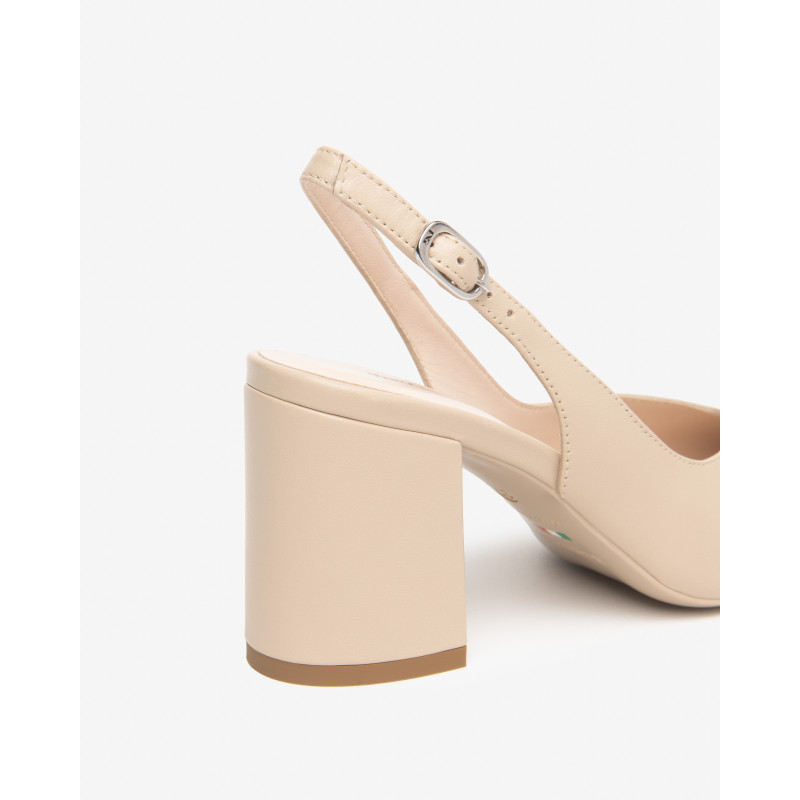 Nero Giardini slingback in nappa col. lino E615520D453
