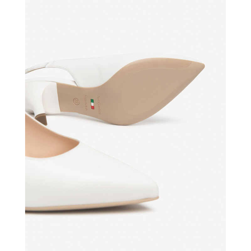 Nero Giardini slingback napa bianco E618341DE707