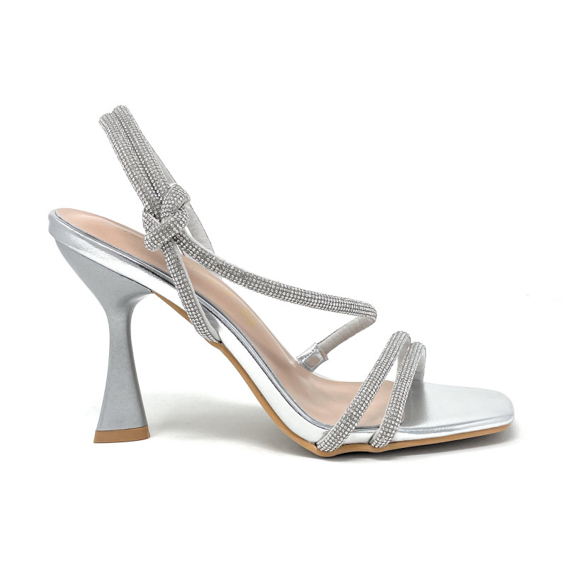 Francesco Milano sandali donna micro strass argento G19-02T