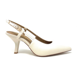 Janet & Janet slingback donna in pelle beige J-641