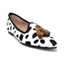 Francesco Milano ballerina donna pois con nappine A03-25M