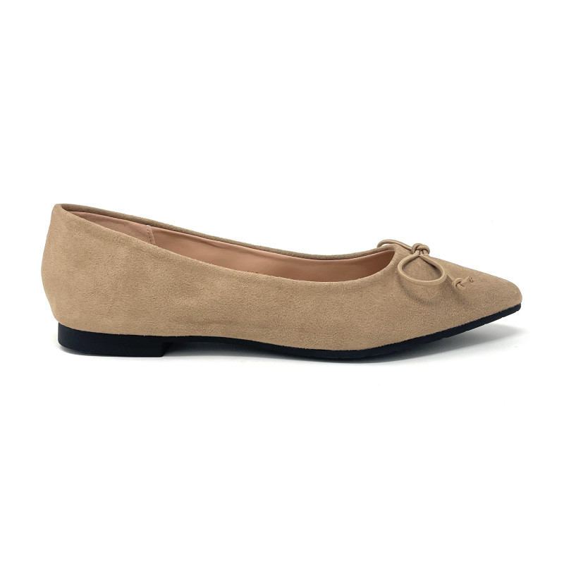 Francesco Milano ballerina donna in pelle taupe A03-32C