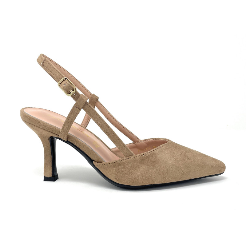Francesco Milano Sling back donna in pelle taupe A08-21C