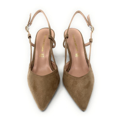 Francesco Milano Sling back donna in pelle taupe A08-21C