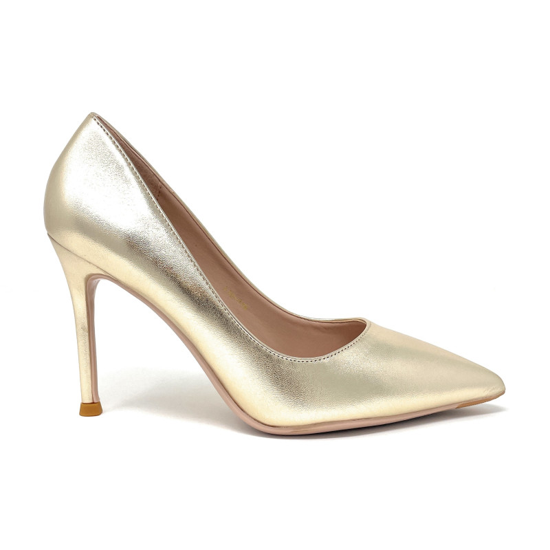 Francesco Milano décolleté in pelle platino A10-01N