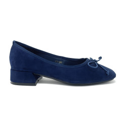 Francesco Milano ballerina donna in pelle blu navy D05-05C