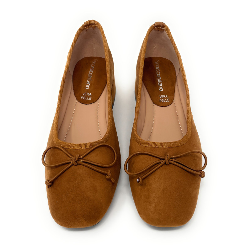 Francesco Milano ballerina donna in pelle cuoio D05-05C