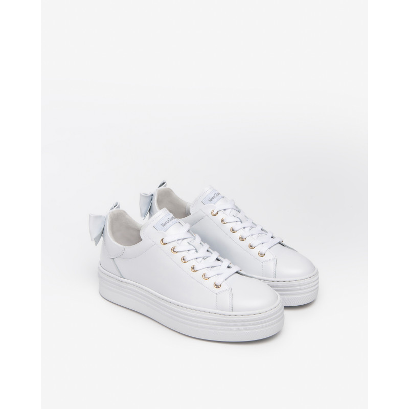 Nero Giardini sneakers bianca con fiocco E306521D707