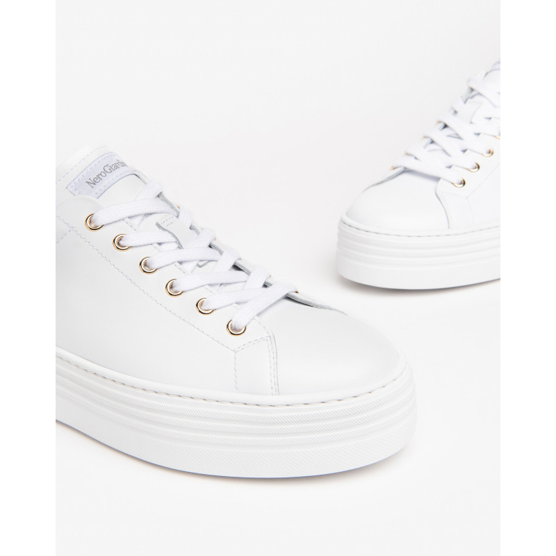 Nero Giardini sneakers bianca con fiocco E306521D707