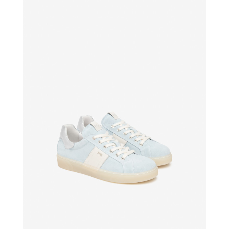 Nero Giardini sneakers donna pelle scamosciata celeste E613004D210