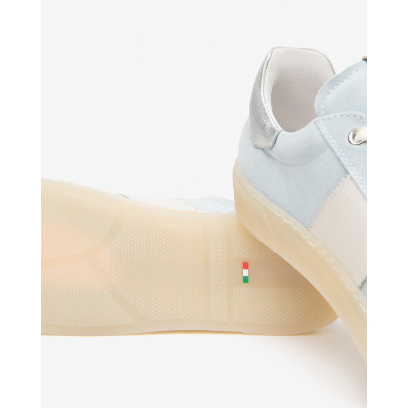 Nero Giardini sneakers donna pelle scamosciata celeste E613004D210