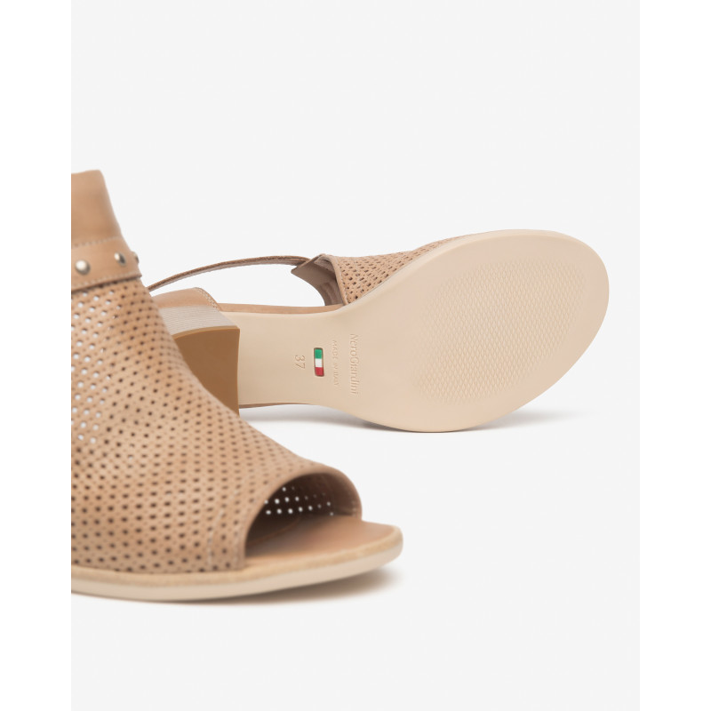 Nero Giardini stivaletti donna in pelle col. cuoio E615060D400