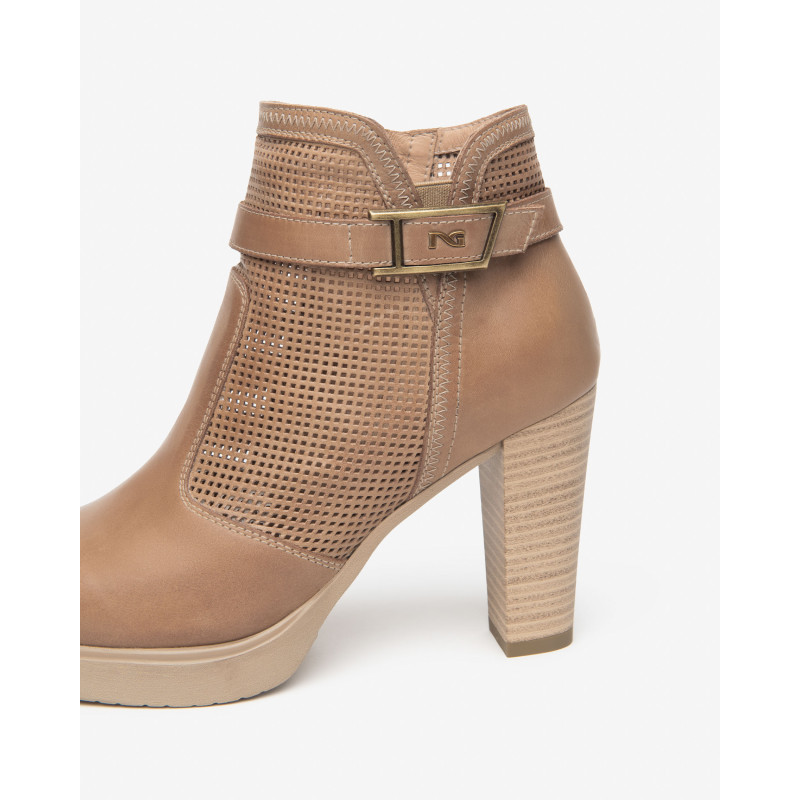 Nero Giardini stivaletti donna in pelle col. cuoio E615090D400