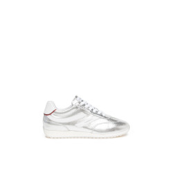 Nero Giardini sneakers donna pelle crack metal argento E615163D700