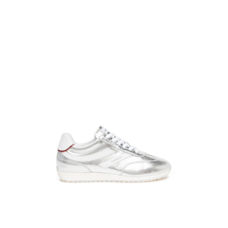 Nero Giardini sneakers donna pelle crack metal argento E615163D700