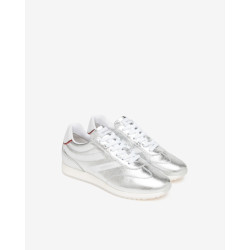 Nero Giardini sneakers donna pelle crack metal argento E615163D700