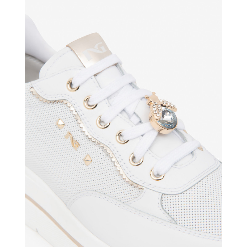 Nero Giardini sneakers donna in pelle bianco E615202D707