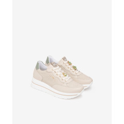 Nero Giardini sneakers donna in pelle col. milk E615202D710