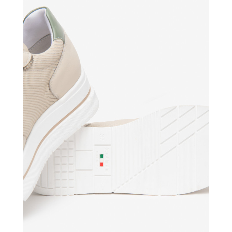 Nero Giardini sneakers donna in pelle col. milk E615202D710