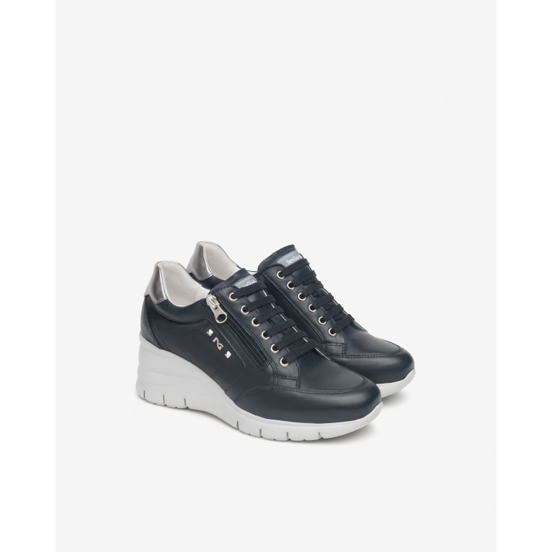 Nero Giardini sneakers donna in pelle blu E615221D200