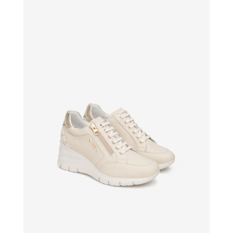 Nero Giardini sneakers donna in pelle col. milk E615221D710