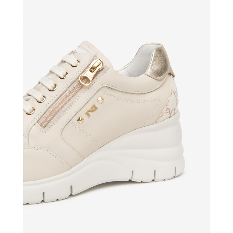 Nero Giardini sneakers donna in pelle col. milk E615221D710