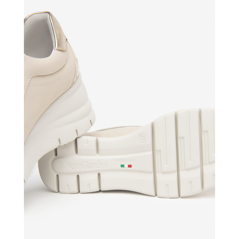 Nero Giardini sneakers donna in pelle col. milk E615221D710