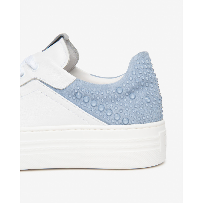 Nero Giardini sneakers donna in pelle e camoscio bianco E615300D707