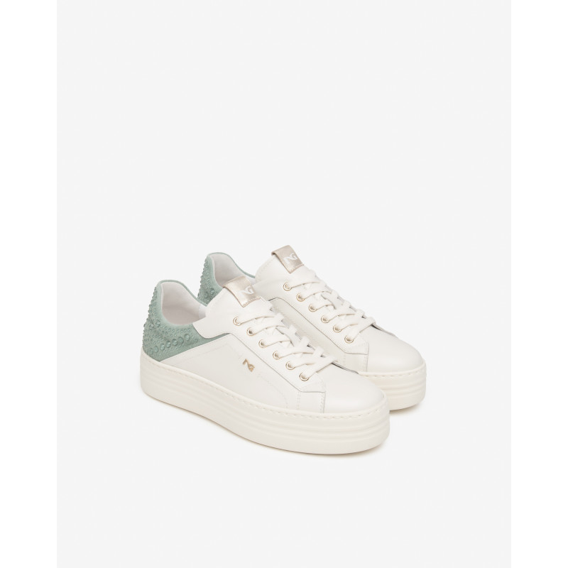 Nero Giardini sneakers donna pelle camoscio col. osso E615300D713